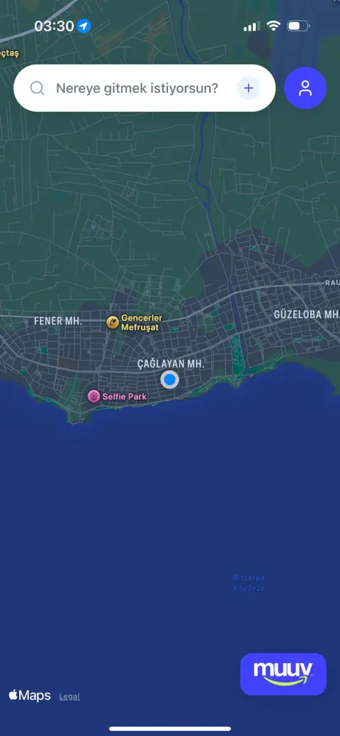 Açılış: nereye gideceğinizi yazıyorsunuz
